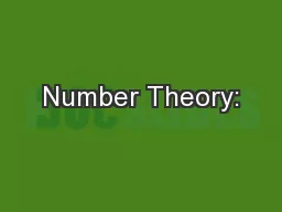 Number Theory: