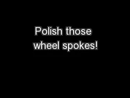 Polish those wheel spokes!