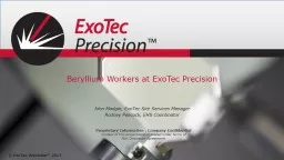 Beryllium Workers at ExoTec Precision