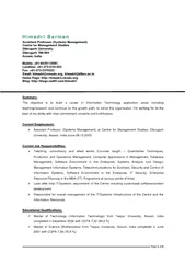 Page of Himadri Barman Assistant Professor Systems Man
