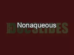 Nonaqueous