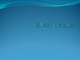Fallacy practice