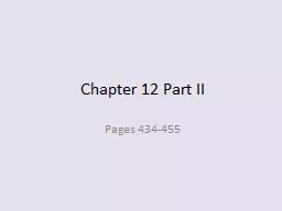 Chapter 12 Part II