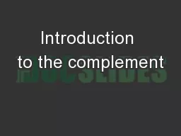 Introduction to the complement