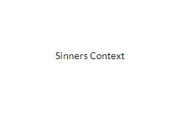 Sinners Context