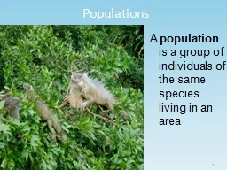 1 Populations