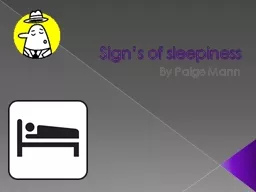 Sign’s of sleepiness