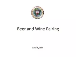 Beer and Wine Pairing