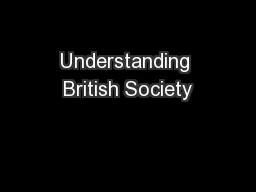 Understanding British Society