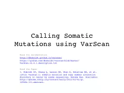 Calling Somatic Mutations using VarScan