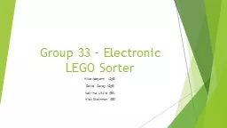 Group 33 – Electronic LEGO Sorter