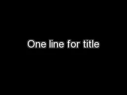 One line for title