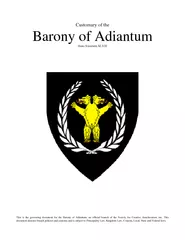 This is the governing document for the Barony of Adian
