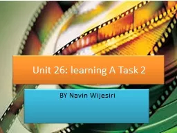 Unit 26: learning A Task 2