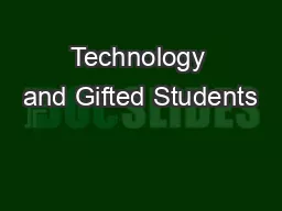 Technology and Gifted Students