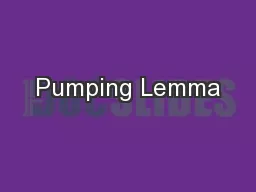 Pumping Lemma
