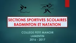 SECTIONS SPORTIVES SCOLAIRES