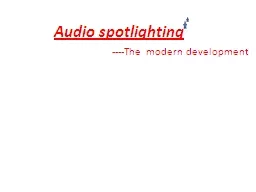 Audio spotlighting