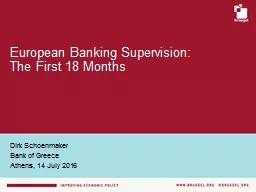 European Banking Supervision: