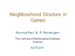 Neighbourhood Structure in Games