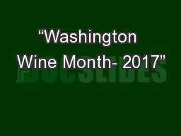 “Washington Wine Month- 2017”