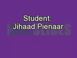 Student: Jihaad Pienaar