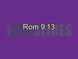 Rom 9:13