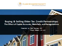 Buying & Selling Older Tax Credit Partnerships:
