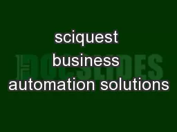 sciquest business automation solutions