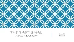 The Baptismal Covenant