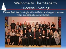 Welcome to The ‘Steps to Success’ Evening