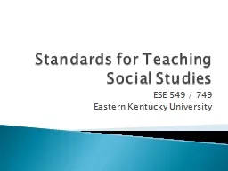 Standards for Teaching Social Studies