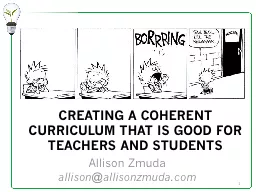 Creating a coherent curriculum that is good for teachers an