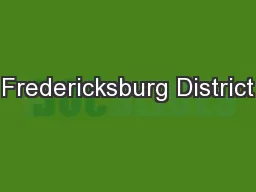 Fredericksburg District