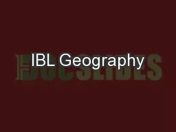IBL Geography