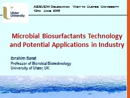 Microbial Biosurfactants Technology and Potential Applicati