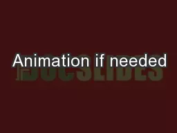 Animation if needed
