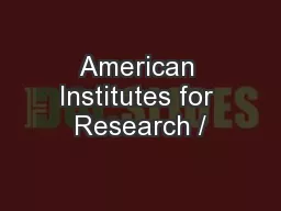 American Institutes for Research /