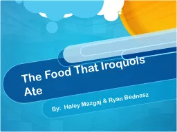 The Food That Iroquois Ate