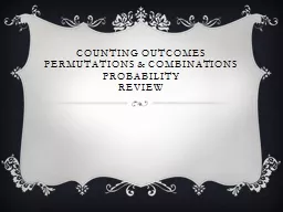 Counting Outcomes