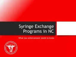 Syringe Exchange Programs in NC