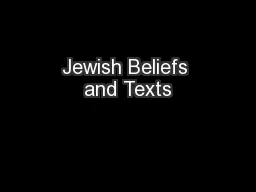 Jewish Beliefs and Texts