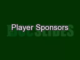 Player Sponsors