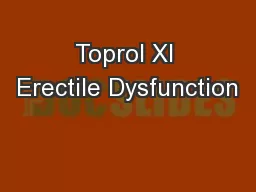 Toprol Xl Erectile Dysfunction
