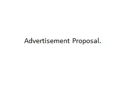 Advertisement Proposal.