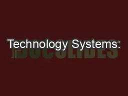 Technology Systems: