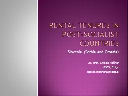 Rental tenures in post-socialist countries