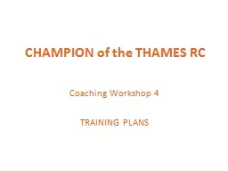 CHAMPION of the THAMES RC