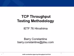 TCP Throughput