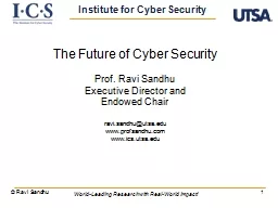 1 The Future of Cyber Security